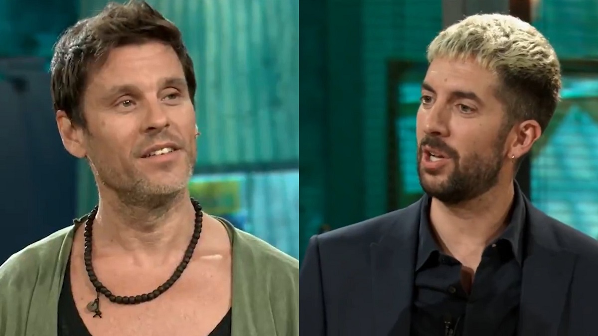 Javián con Broncano en 'La Revuelta'.
