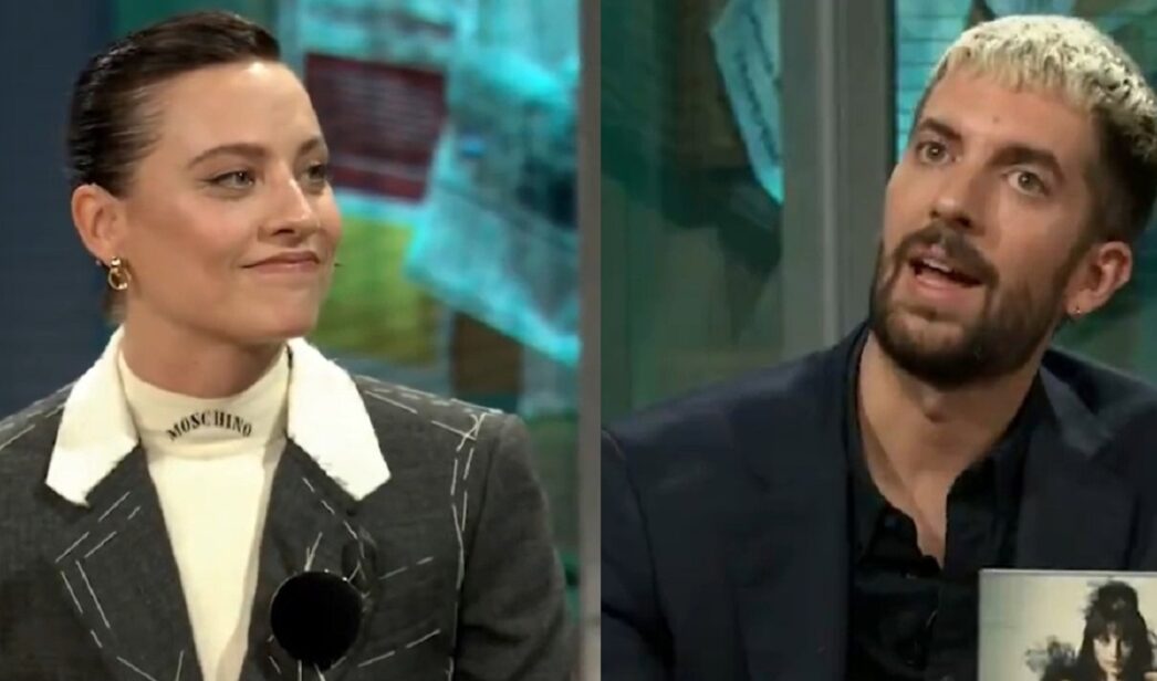 Michelle Jenner y David Broncano en 'La Revuelta'.