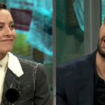 Michelle Jenner y David Broncano en 'La Revuelta'.