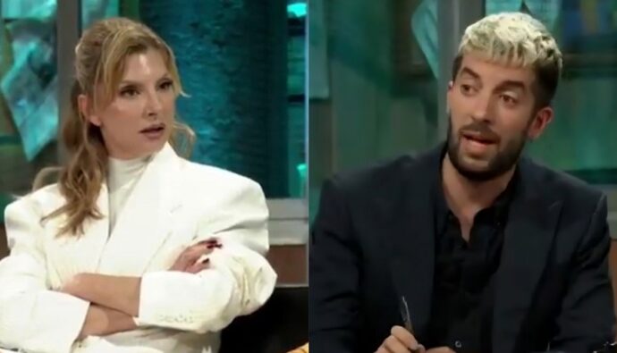 Najwa Nimri y David Broncano en 'La Revuelta'.