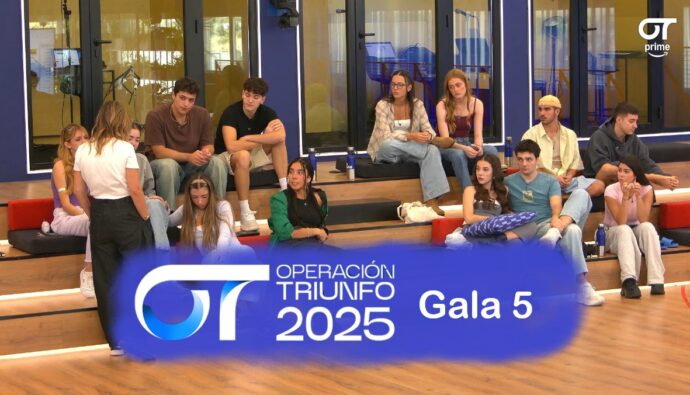 Reparto de temas de la gala 5 de 'OT 2025'.