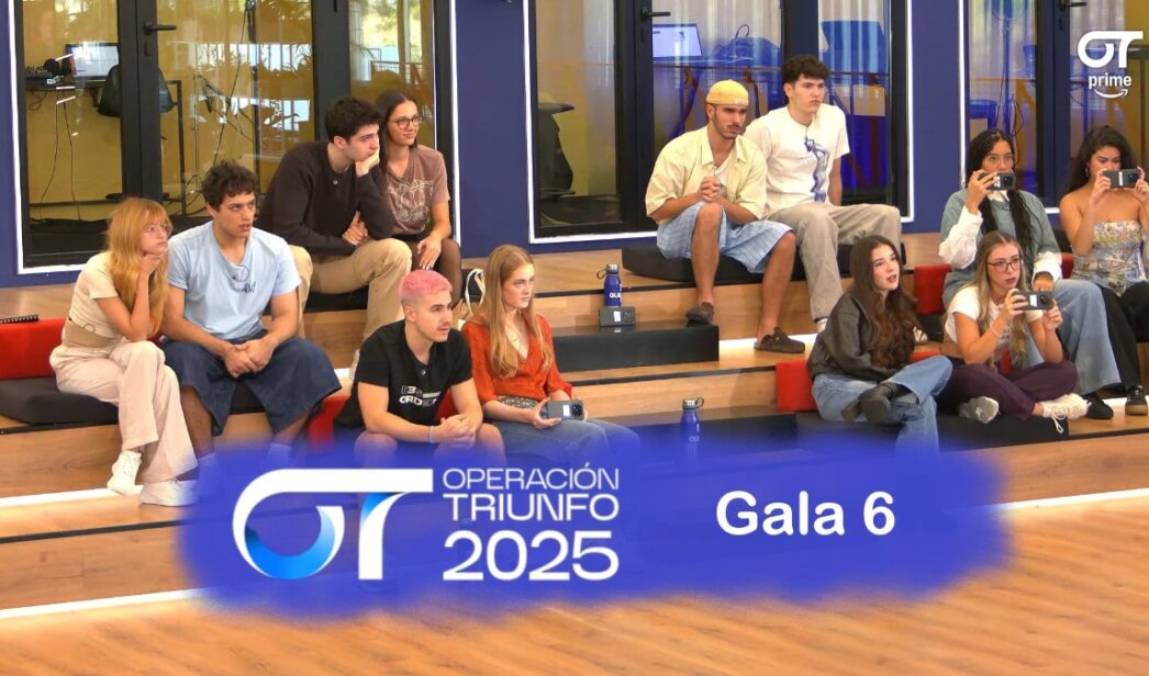 Reparto de temas de la gala 6 de 'OT 2025'.