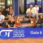 Reparto de temas de la gala 6 de 'OT 2025'.