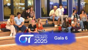 Reparto de temas de la gala 6 de 'OT 2025'.