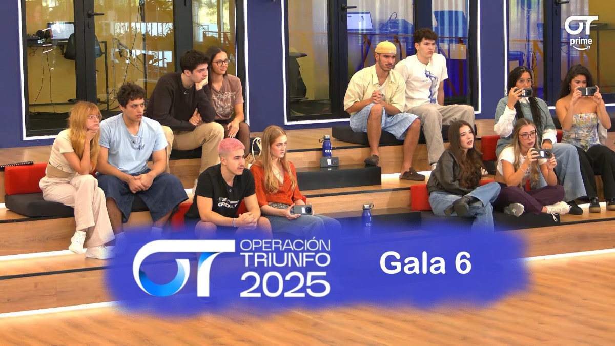 Reparto de temas de la gala 6 de 'OT 2025'.