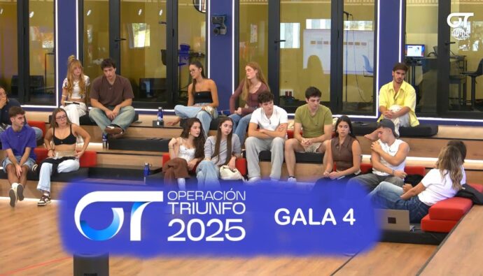 Reparto de temas de la Gala 4 de 'OT 2025'.