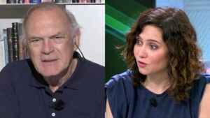 Pedro Piqueras e Isabel Díaz Ayuso.