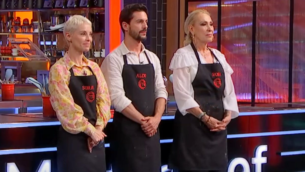 Soraya Arnelas, Alejo Sauras y Rosa Benito en 'MasterChef Celebrity'.