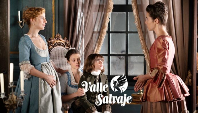 Adriana y su familia en 'Valle Salvaje'.