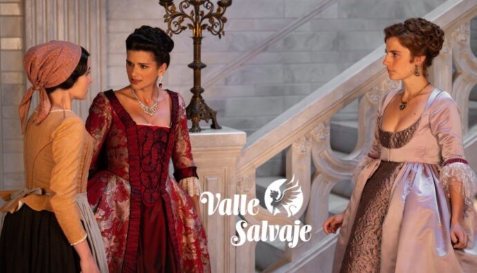 Luisa, Victoria y Adriana en 'Valle Salvaje'.