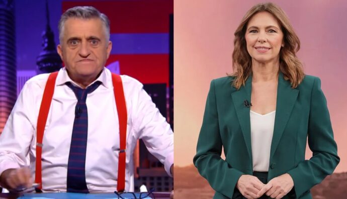 El Gran Wyoming y Alejandra Herranz.
