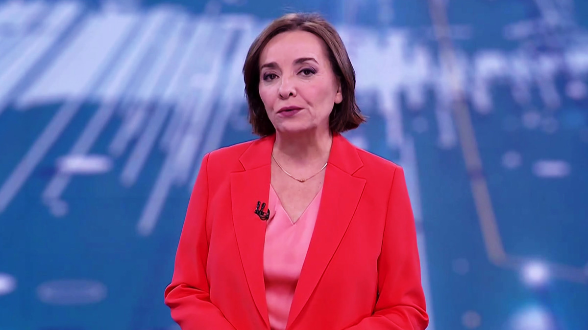 Pepa Bueno en el 'Telediario' de La 1