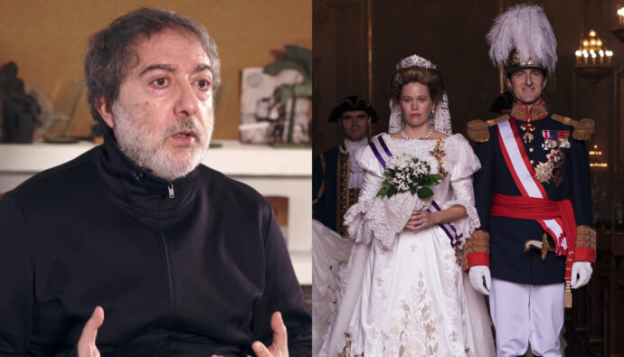 Javier Olivares y escena de la serie de La 1 de TVE 'ENA'