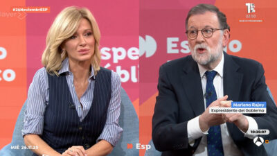 Susanna Griso y Mariano Rajoy en 'Espejo Público'