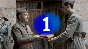 'Mientras dure la guerra' y logo de La 1