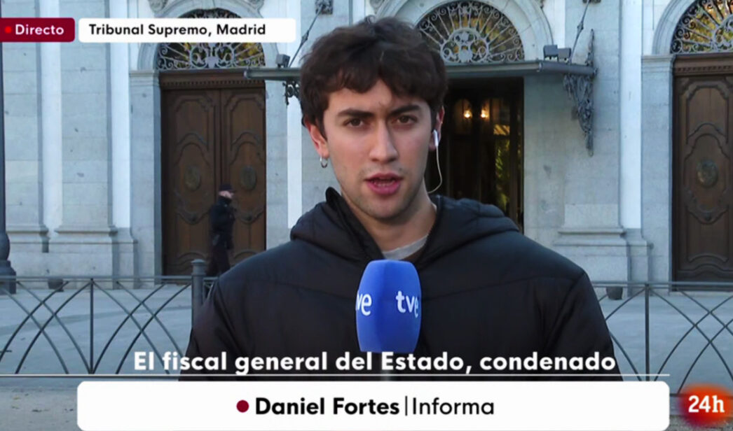Daniel Fortes, el hijo de Xabier Fortes, en el canal 24 horas