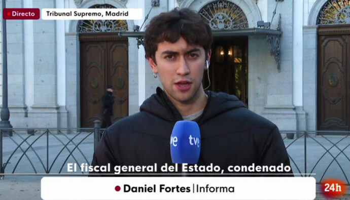 Daniel Fortes, el hijo de Xabier Fortes, en el canal 24 horas