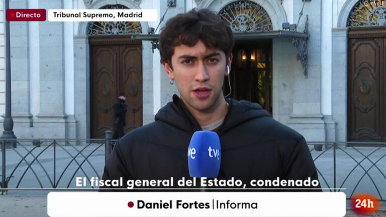 Daniel Fortes, el hijo de Xabier Fortes, en el canal 24 horas