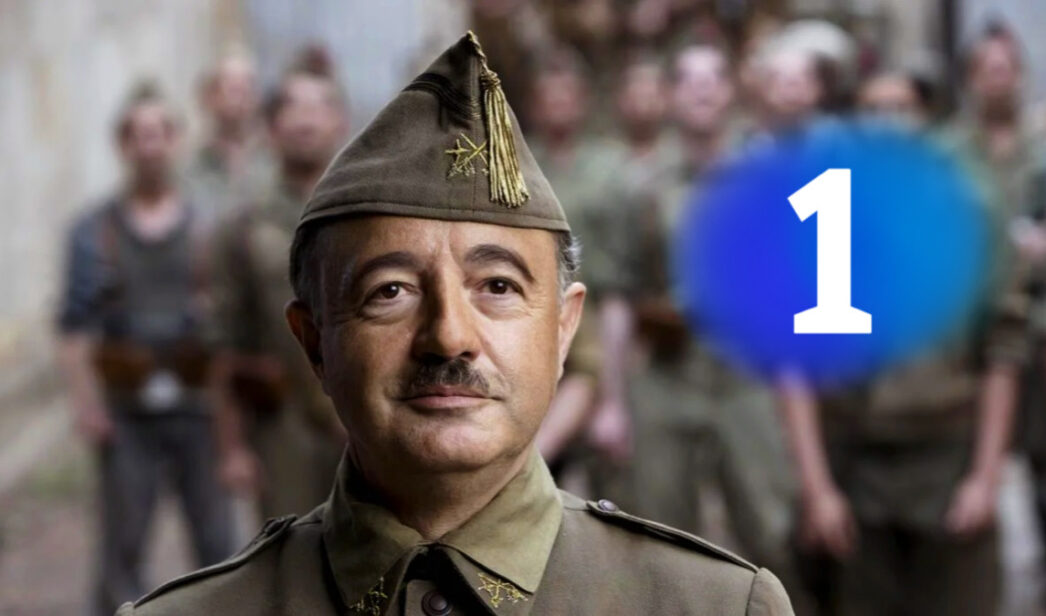 La película sobre el franquismo 'Mientras dure la guerra' y el logotipo de La 1