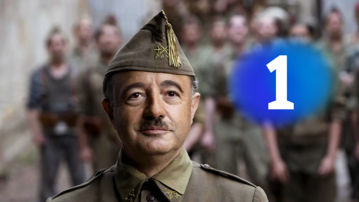 La película sobre el franquismo 'Mientras dure la guerra' y el logotipo de La 1