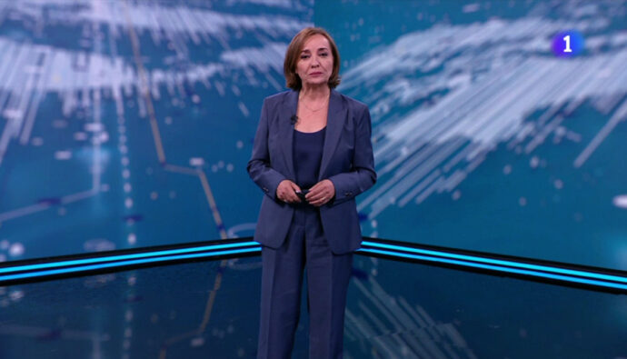 Pepa Bueno en el 'Telediario 2'