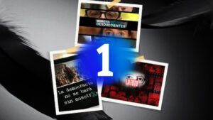 Cartel del documental '50 años del gran cambio' y logo de La 1