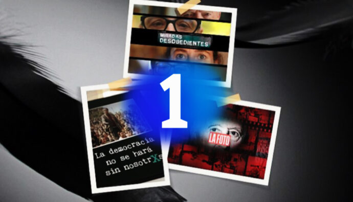 Cartel del documental '50 años del gran cambio' y logo de La 1