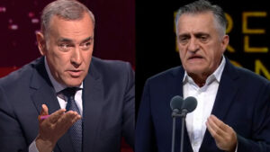 Xabier Fortes y el Gran Wyoming al recoger el Premio Ondas