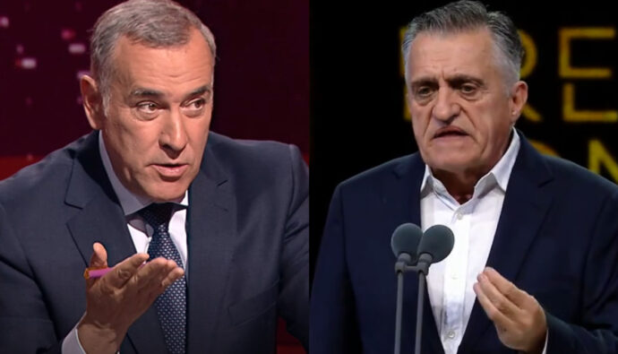 Xabier Fortes y el Gran Wyoming al recoger el Premio Ondas