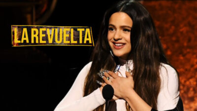 La cantante Rosalía y logo de 'La Revuelta'
