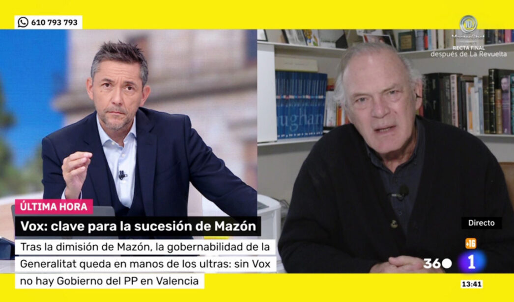 Pedro Piqueras habla de Mazón ante Javier Ruiz