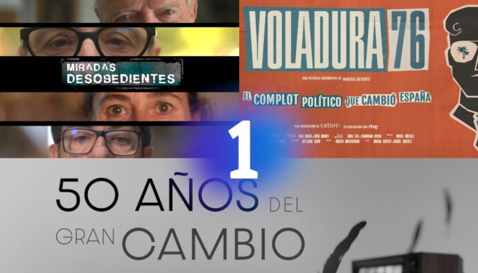 Montaje de los documentales de '50 años del gran cambio'.