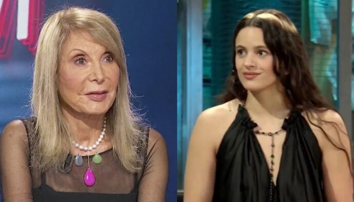 Pilar Eyre y Rosalía.