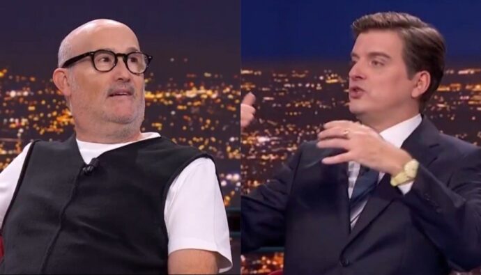 Javier Cámara con Marc Giró en 'Late Xou'.