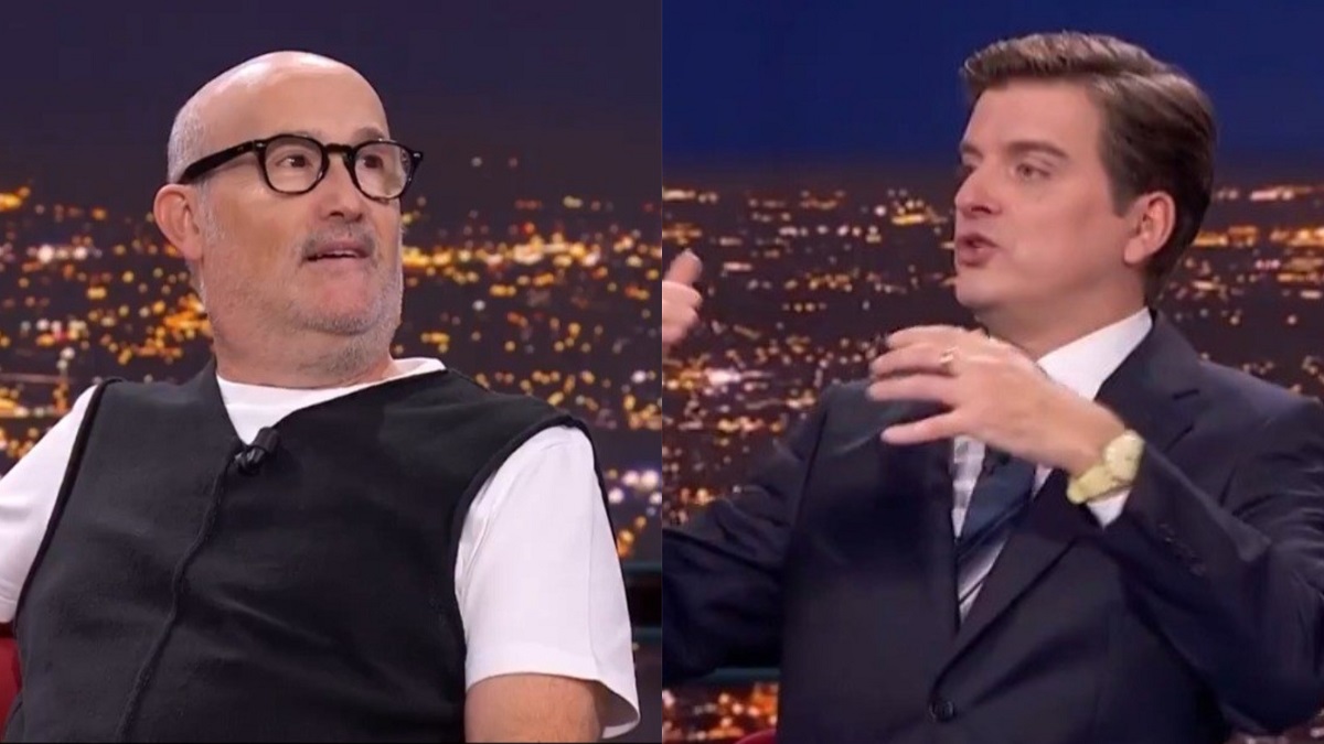 Javier Cámara con Marc Giró en 'Late Xou'.