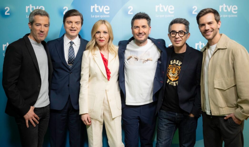 Marc Giró, Tània Sarrias, Carlos del Amor y Berto Romero en la presentación de La 2.