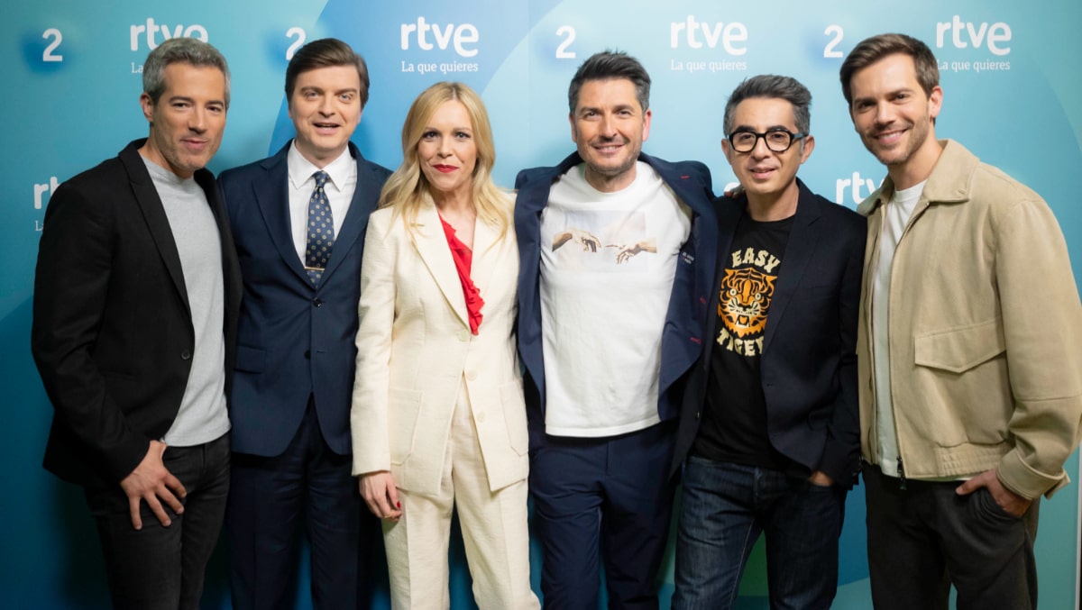 Marc Giró, Tània Sarrias, Carlos del Amor y Berto Romero en la presentación de La 2.