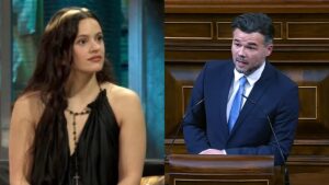 Rosalía y Gabriel Rufián.