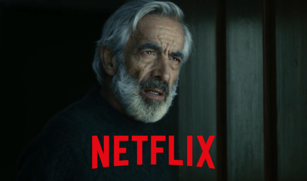 Imanol Arias en 'Innato' y logo de Netflix