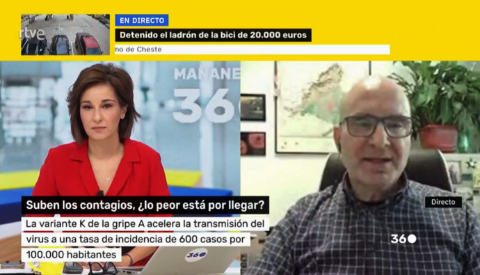 El virólogo López Guerrero irrumpe en La 1 de TVE y lanza este serio aviso ante la nueva variante de la gripe