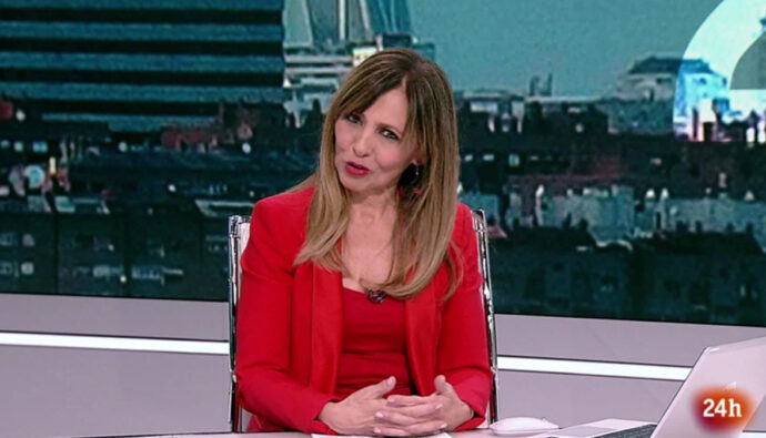 Ángeles Bravo en su despedida en el Canal 24 Horas de RTVE