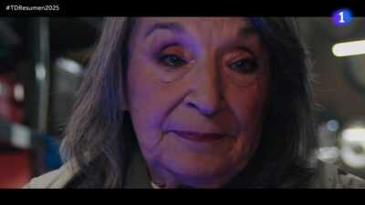 La actriz Petra Martínez en el resumen del año de Carlos del Amor en RTVE