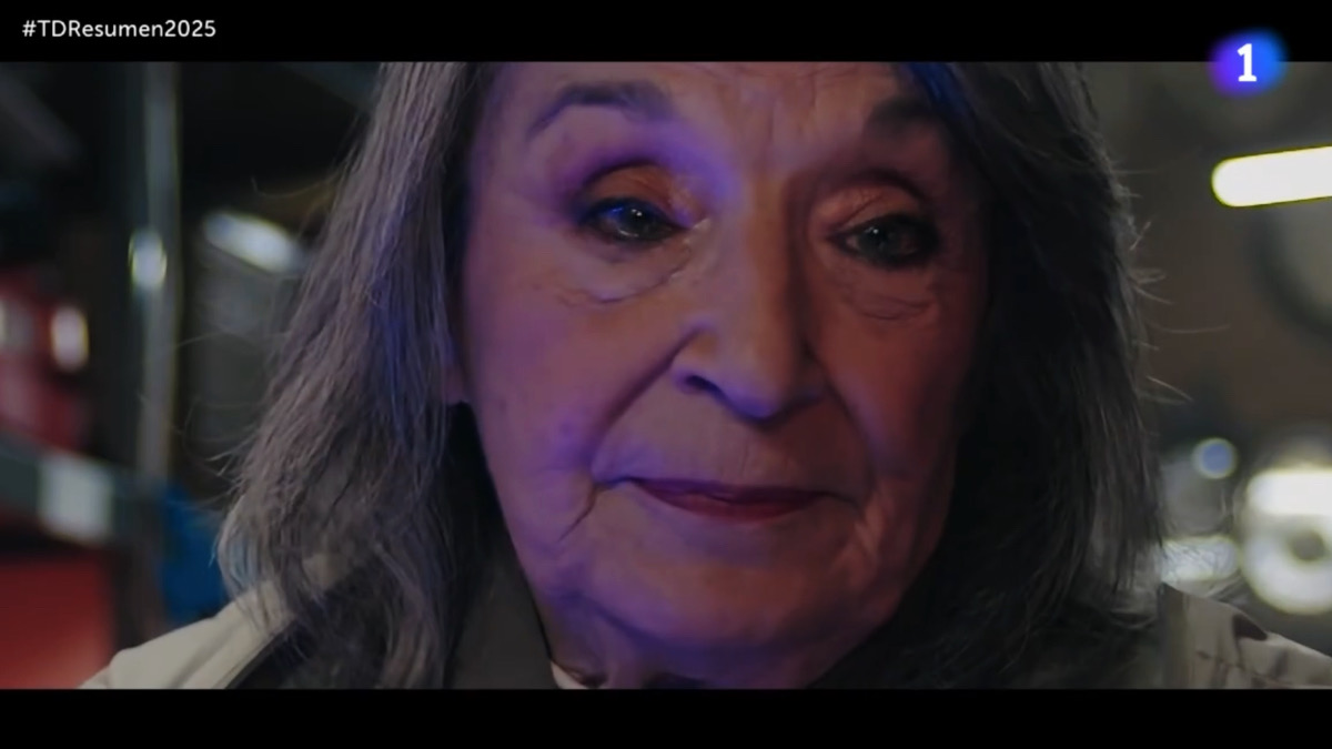 La actriz Petra Martínez en el resumen del año de Carlos del Amor en RTVE