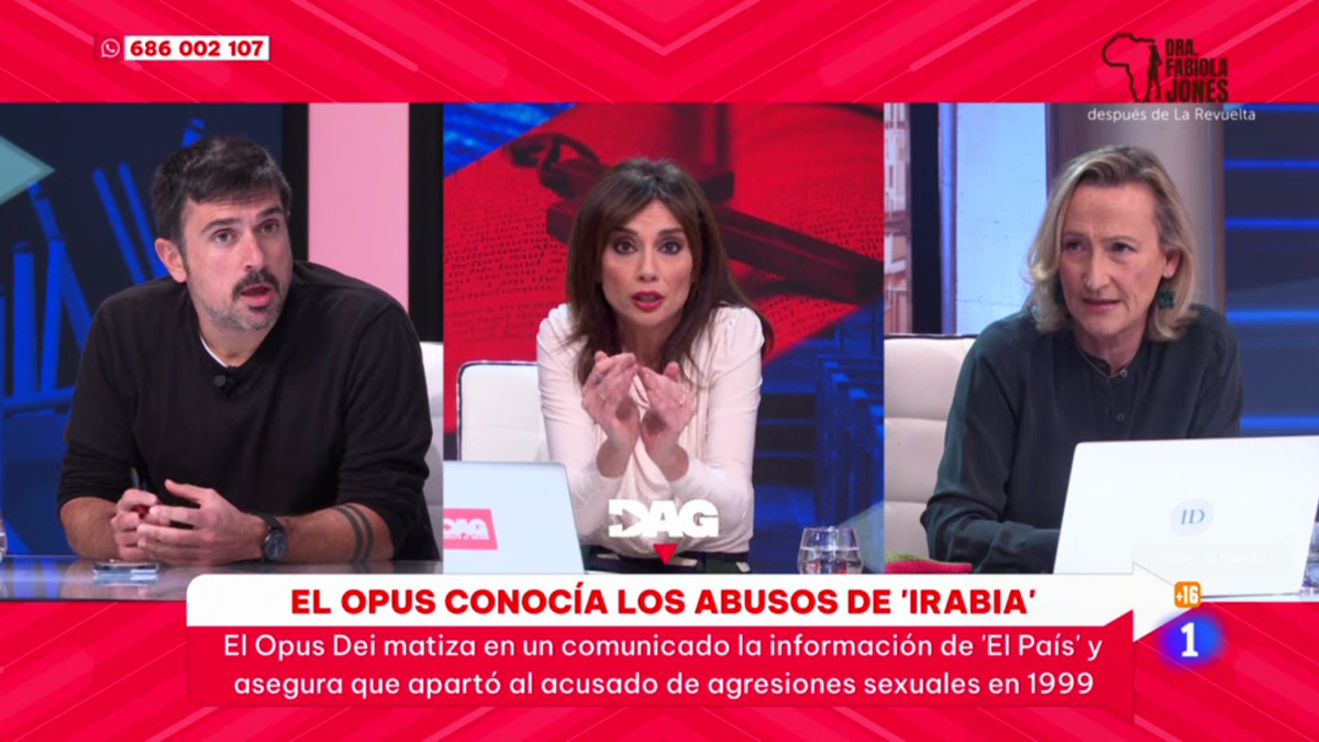 Ramón Espinar, Marta Flich e Isabel Durán en 'Directo al grano'