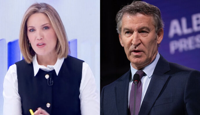 Silvia Intxaurrondo y Alberto Núñez Feijóo