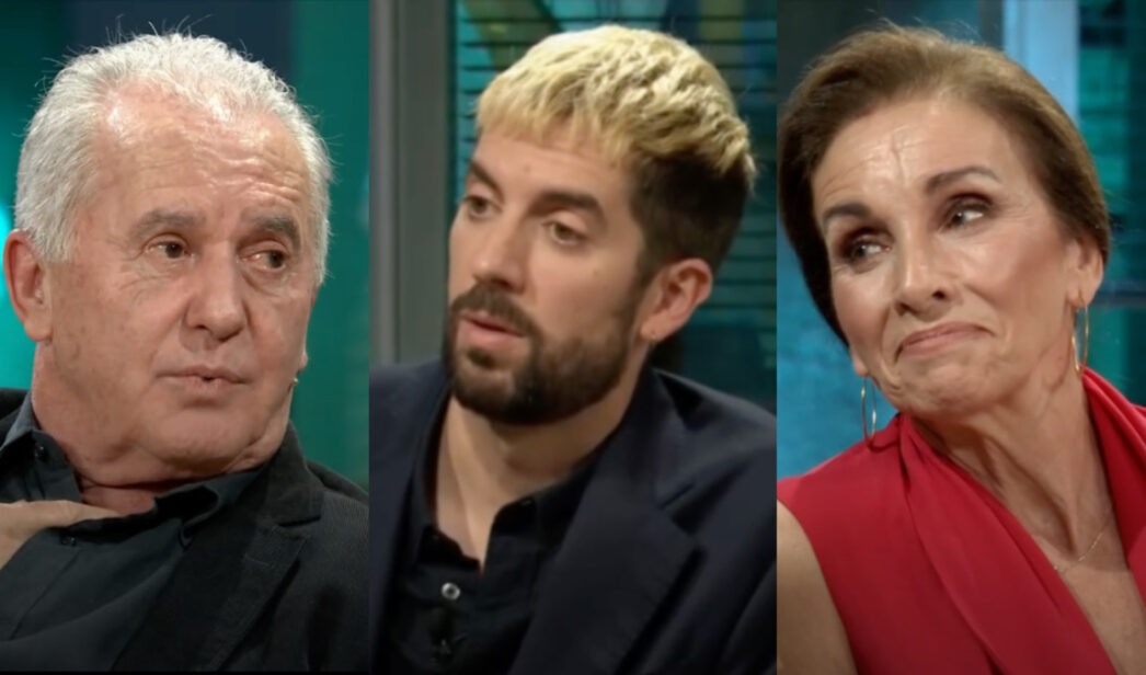 Ana Belén, Víctor Manuel y David Broncano en 'La Revuelta'