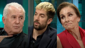 Ana Belén, Víctor Manuel y David Broncano en 'La Revuelta'