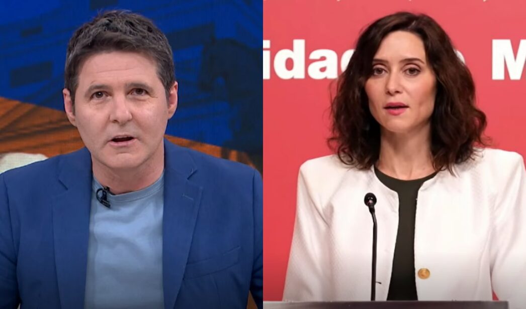 Jesús Cintora e Isabel Díaz Ayuso.