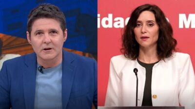 Jesús Cintora e Isabel Díaz Ayuso.