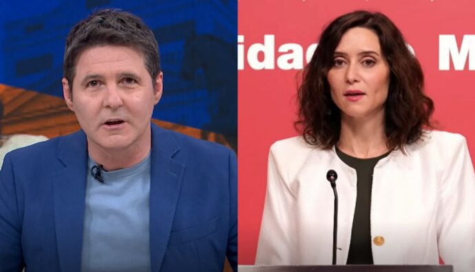 Jesús Cintora e Isabel Díaz Ayuso.